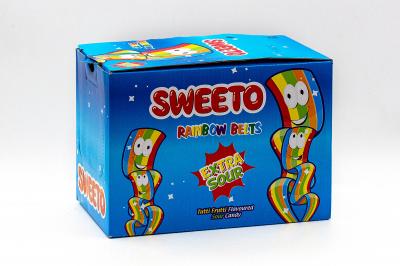 Мармелад SWEETO "RAINBOW BELT" (Супер кислая лента Тутти-фрутти) 80 грамм