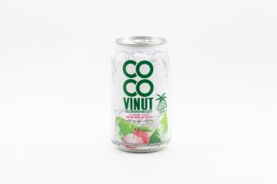 COCO Vinut Кокосовая вода с соком личи и мякотью кокоса 330мл ж/б